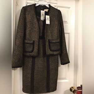 Elegant Tweed Skirt Suit Set